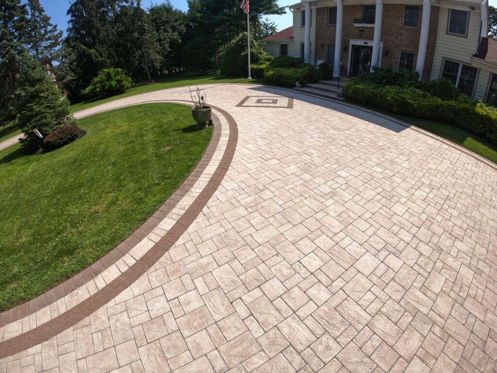 paver driveway installation, circular paver driveway design